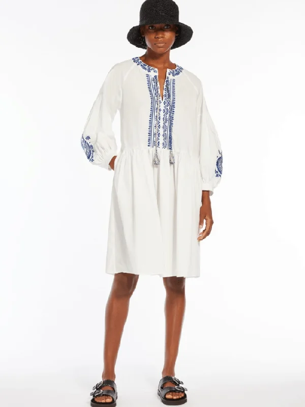 Weekend By Max Mara DIRCE White Cotton Poplin Dress 2415221182 Col 033