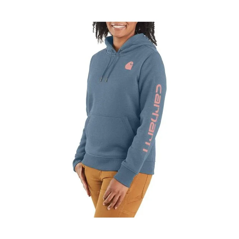 Carhartt Women's Relaxed Fit Midweight Logo Sleeve Graphic Sweatshirt - Thundercloud Heather Hoodie with Toggle Buttons Decorative Unique Carhartt Women's Relaxed Fit Midweight Logo Sleeve Graphic Sweatshirt - Thundercloud Heather Hoodie with Toggle Buttons Decorative Unique