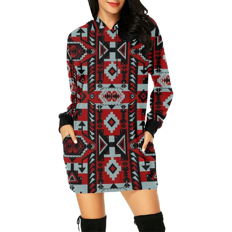 Chiefs Mountain Candy Sierra-Dark Hoodie Dress Hoodie with Belted Waist Structured Tailored Chiefs Mountain Candy Sierra-Dark Hoodie Dress Hoodie with Belted Waist Structured Tailored