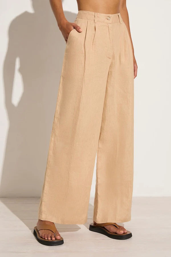 Circa Pants Wheat Relaxed Linen Pants