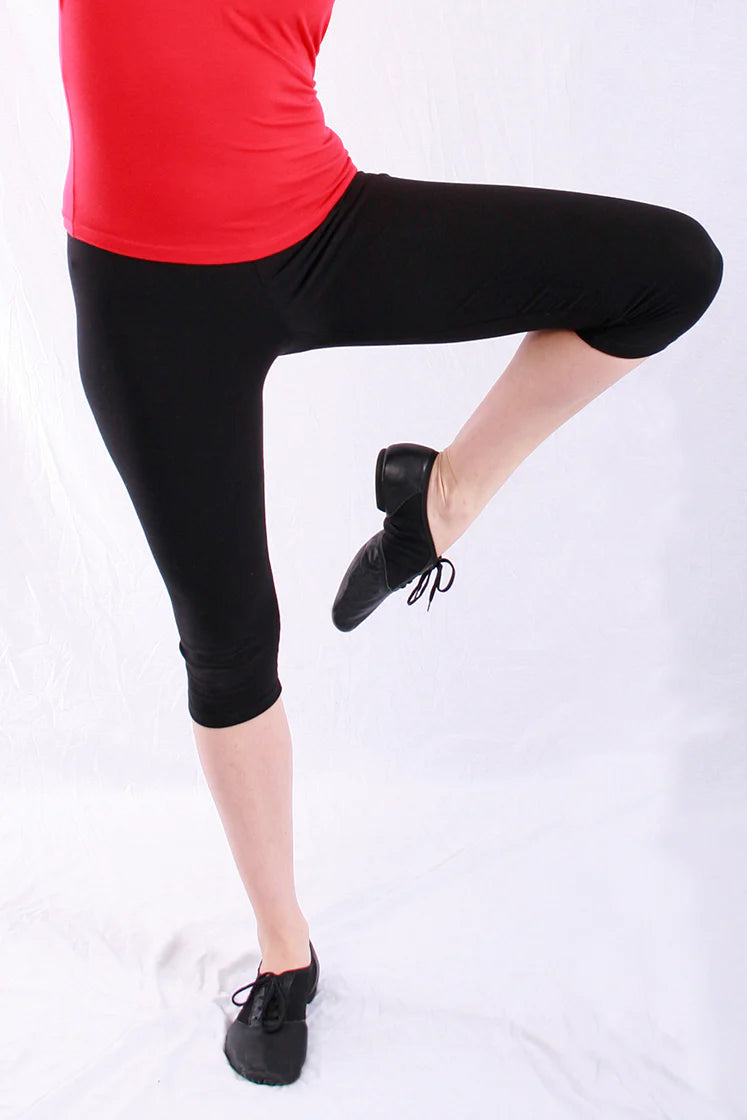 Janice -- Women's Capri Ankle Pants -- Black Soft Cotton Pants