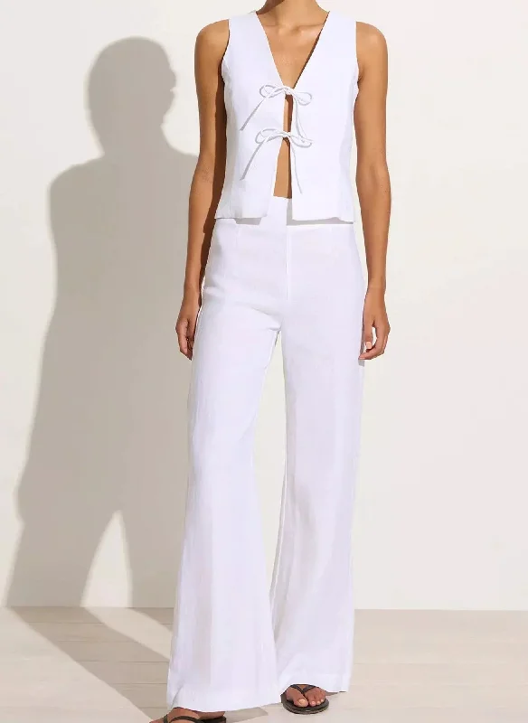 La Plage De Mau Pants White Fashionable Sporty Pants