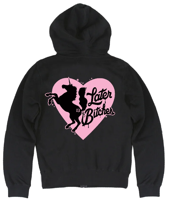 The LATER BITCHES Full Zip Lightweight Hoodie **NEW** Hoodie with Slim Fit Tailored Modern The LATER BITCHES Full Zip Lightweight Hoodie **NEW** Hoodie with Slim Fit Tailored Modern