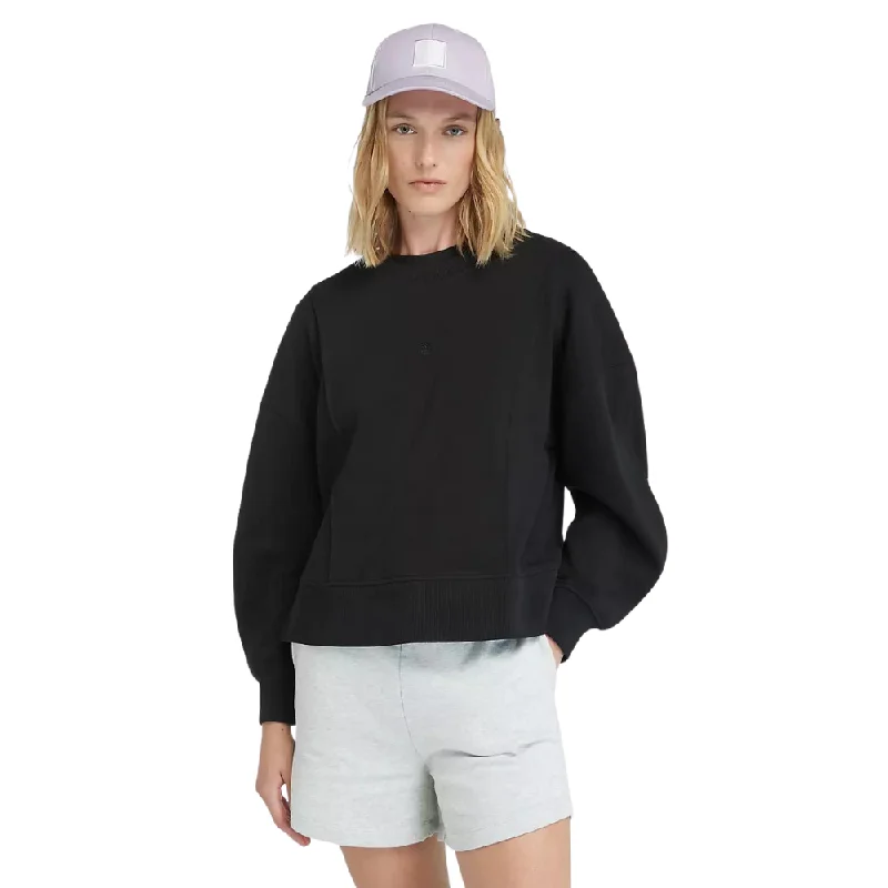 Lush Crew Neck Sweatshirt Hoodie with Hem Elastic Stretchable Comfortable