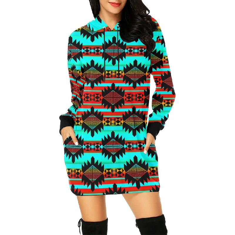 Okotoks Arrow Hoodie Dress Hoodie with Logo Branding Identity
