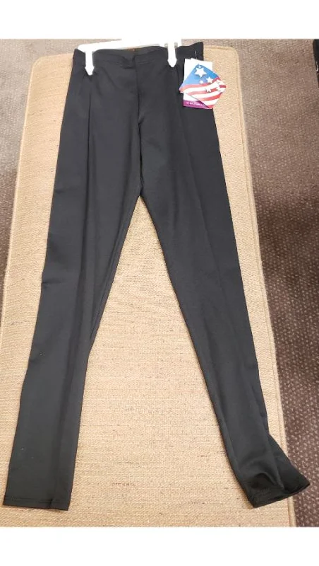 Ramira -- Women's Nylon Ankle Pants -- Black Stylish Slim Trousers