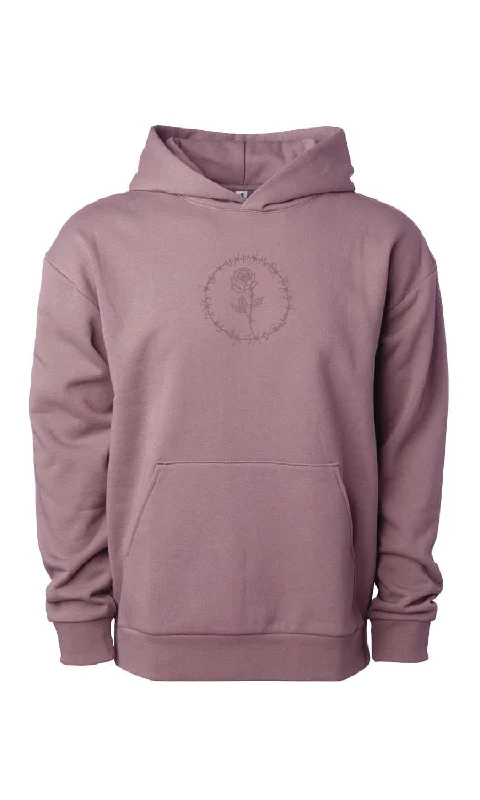 Rose Hoodie Hoodie with Drop Shoulder Relaxed Streetwear
