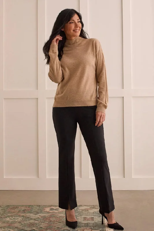Tribal Pull-On Pants w/ Slits High-Waist Yoga Pants