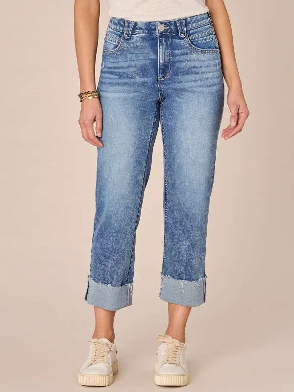 "Ab"solution High Rise Round Up Boyfriend Jean with Raw Hem Casual Bootcut Ripped Jeans "Ab"solution High Rise Round Up Boyfriend Jean with Raw Hem Casual Bootcut Ripped Jeans