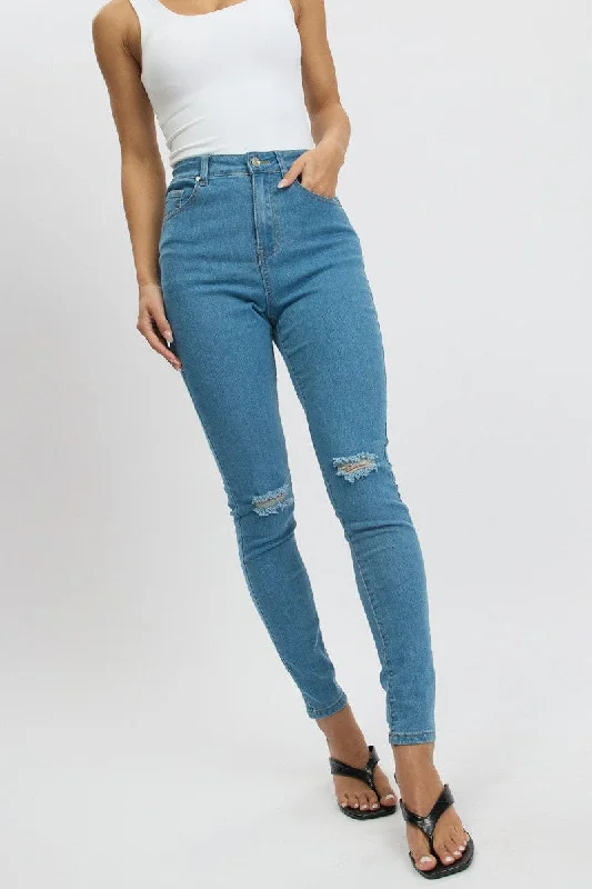 Denim Skinny Jean High Rise Fashionable Bootcut Jeans