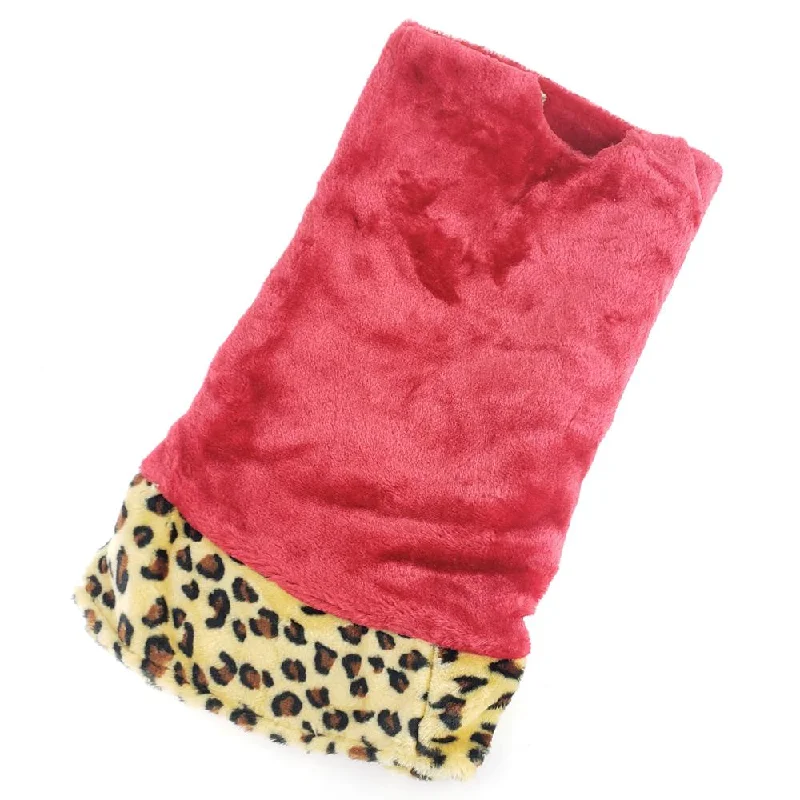 Large Leopard Print Plush Christmas Tree Skirt, 40-Inch corduroy skirt durable