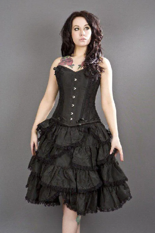 Sophia Knee Length Burlesque Skirt In Taffeta boho skirt vibe